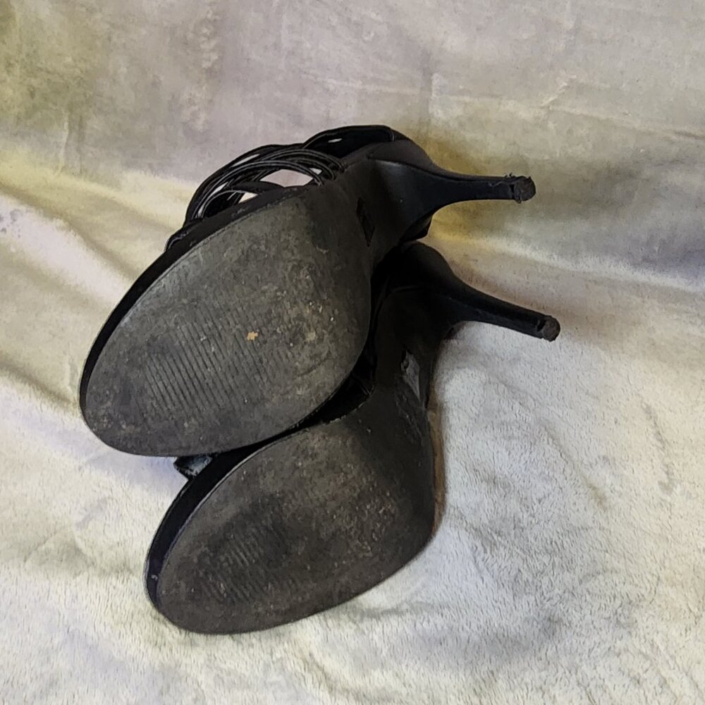 Michael Antonio ๐ Sexy Black Stilleto Heels 8.5 W - Picture 10 of 13